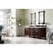 James Martin Vanities Brittany 72in Double Vanity, Burnished Mahogany w/ 3 CM Eternal Marfil Quartz Top 650-V72-BNM-3EMR - alternate 3